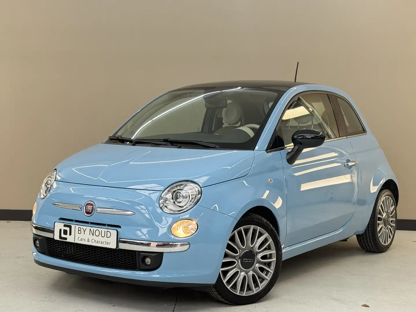 Fiat 500 0.9 TwinAir Turbo Cult, 80Pk, 2014, 2de eigenaar, Blauw - 1