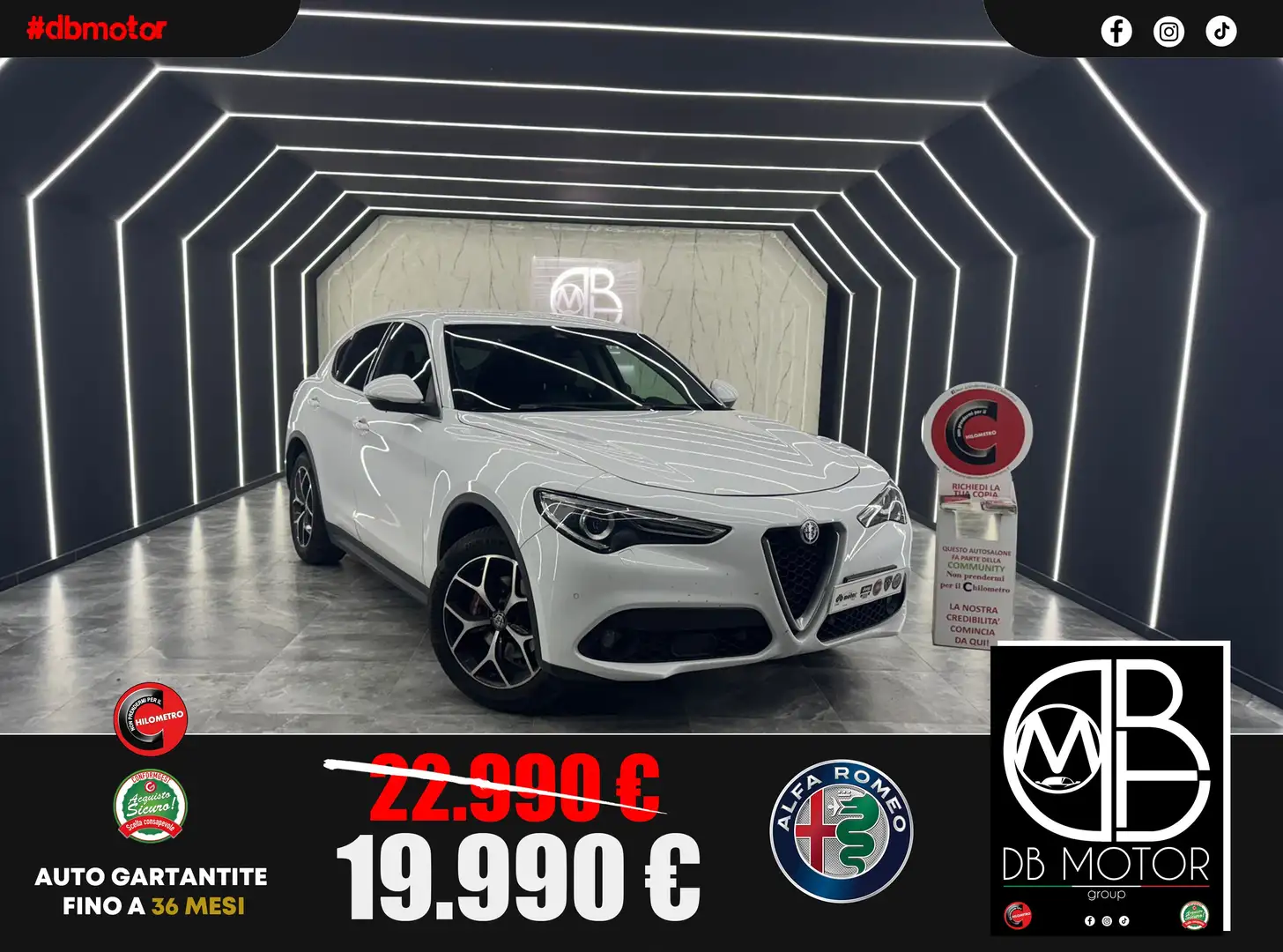 Alfa Romeo Stelvio 2.2 t Super Q4 210cv auto my19 Bianco - 1