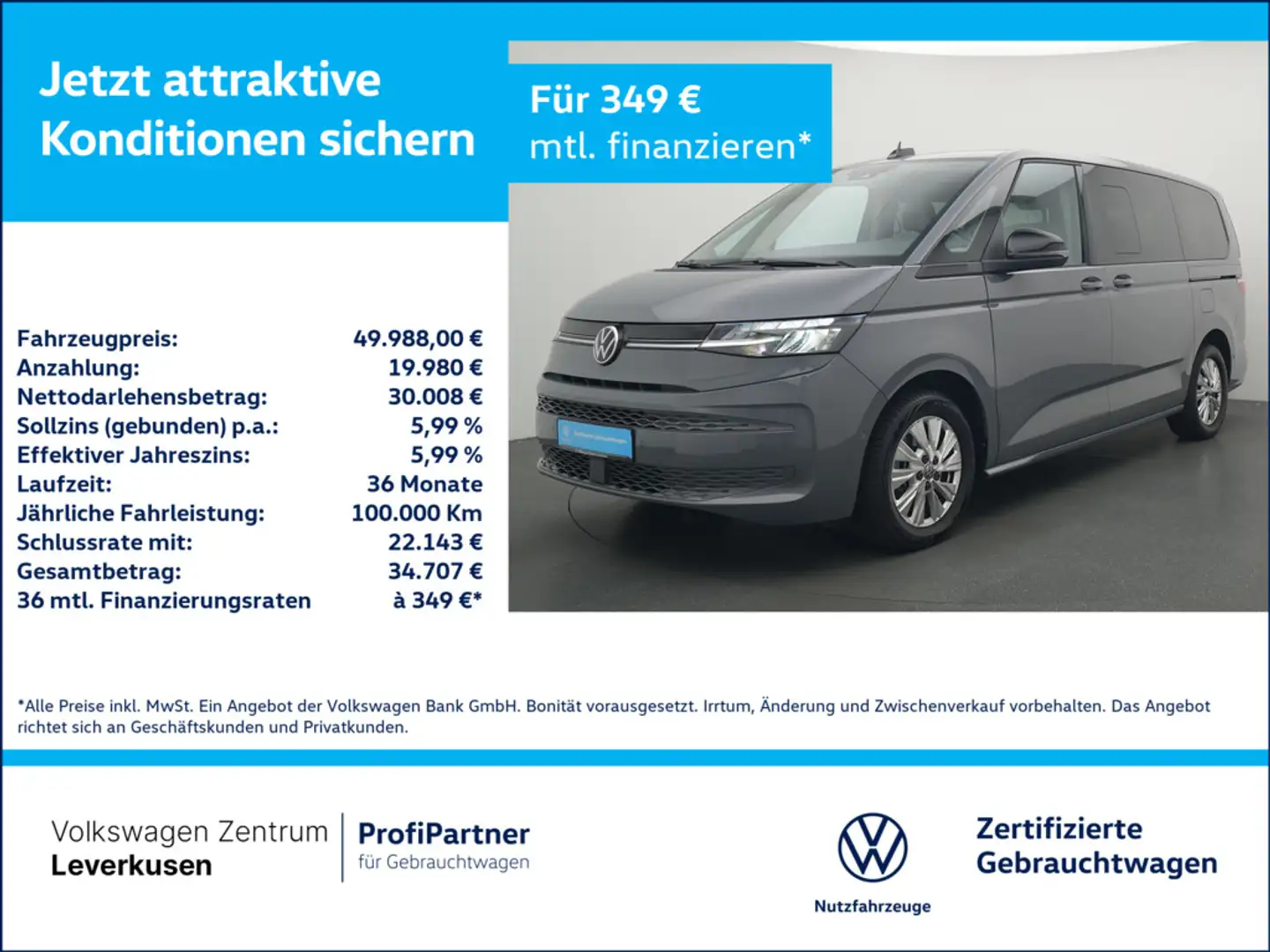 Volkswagen T7 Multivan eHybrid Life lang 7-SITZER VIRT SHZ Schwarz - 1