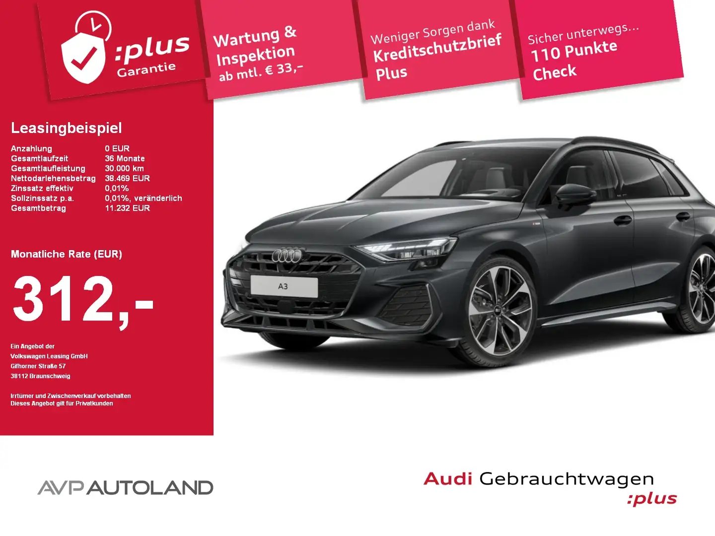 Audi A3 Sportback 35 TFSI S line | MMI NAVI PLUS | Grau - 1