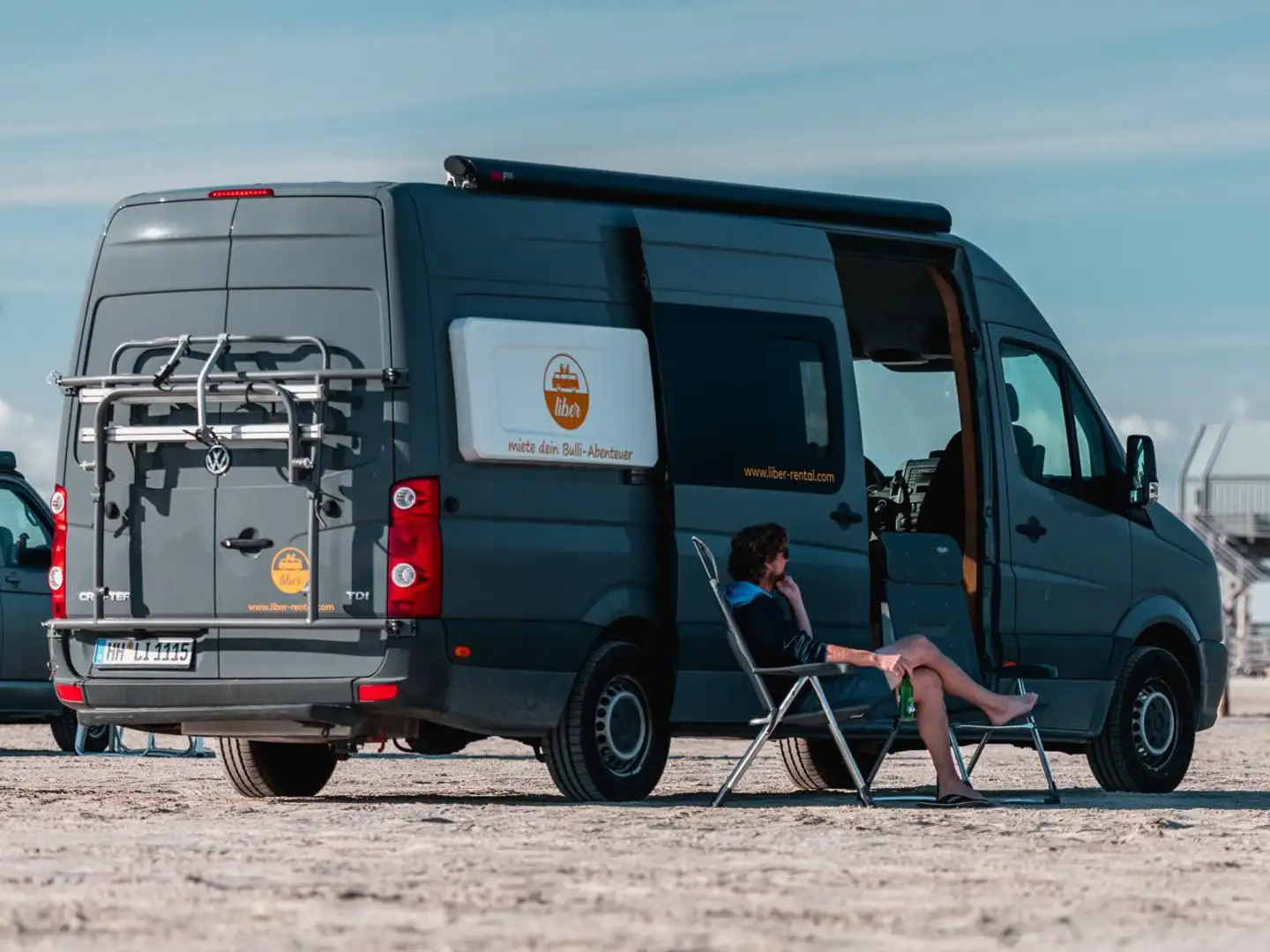 Volkswagen Crafter Wohnmobil Camper Holzausbau Grau - 2