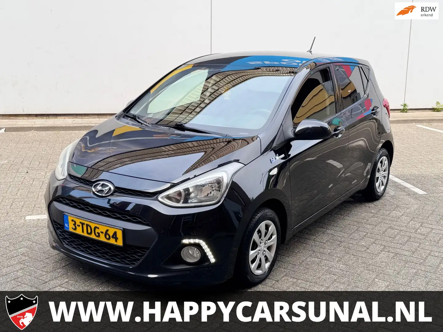 Hyundai i10 1.0i i-Motion Comfort Plus, AIRCO, NAP, APK Чорний - 1