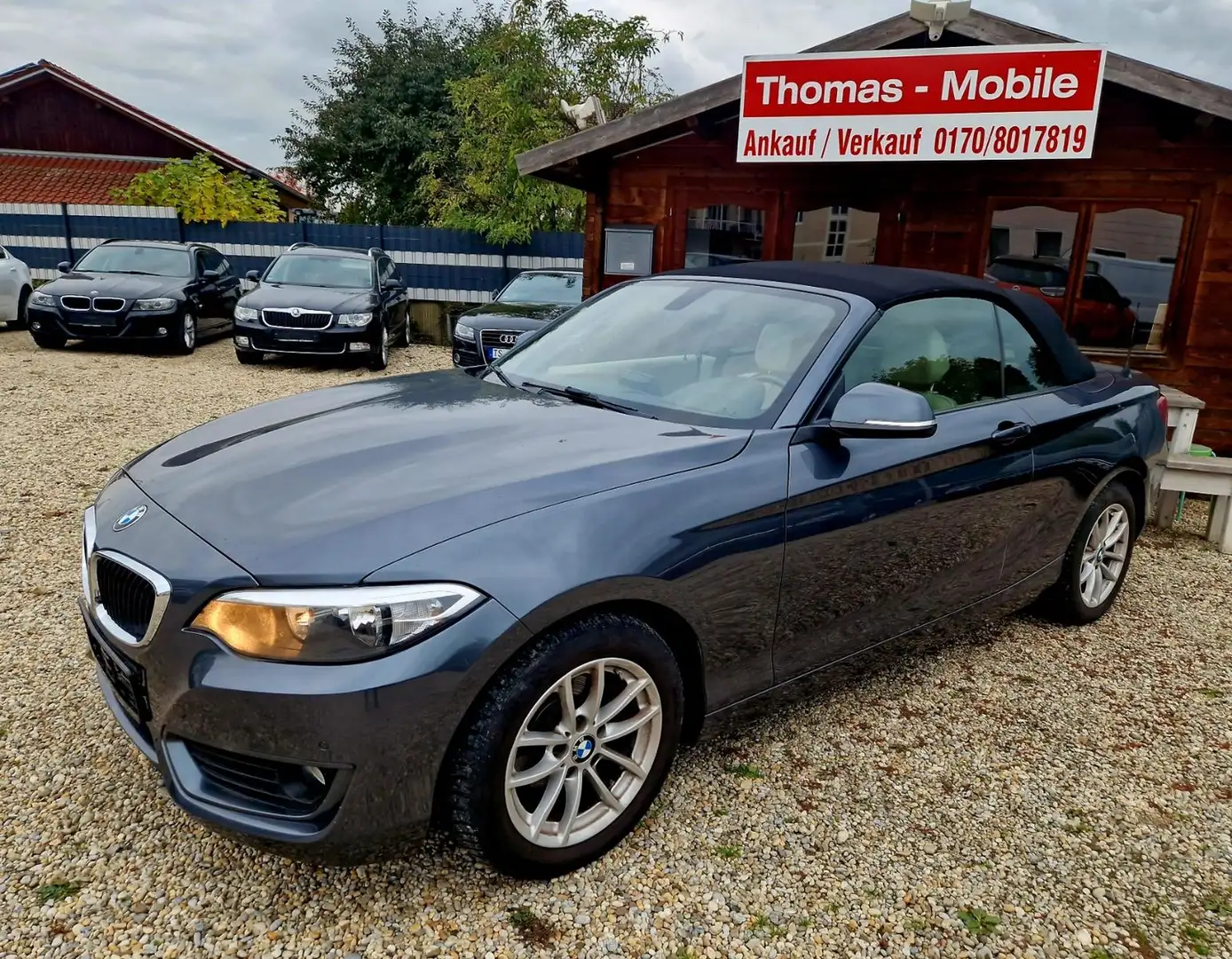 BMW 218 i Cabrio Advantage Automatic Leder Gris - 1
