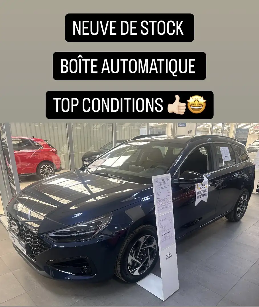 Hyundai i30 Wagon Techno 1.5 T-GDi 140CV - B.AUTO - DE STOCK Bleu - 1
