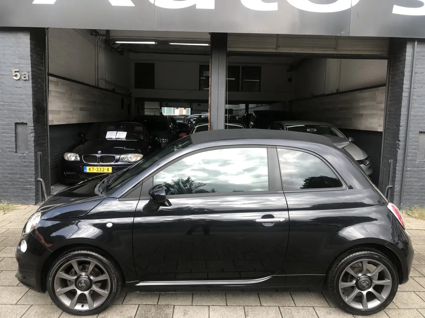 Fiat 500 Cabrio 0.9 TwinAir 500S (NL auto) Zwart - 2