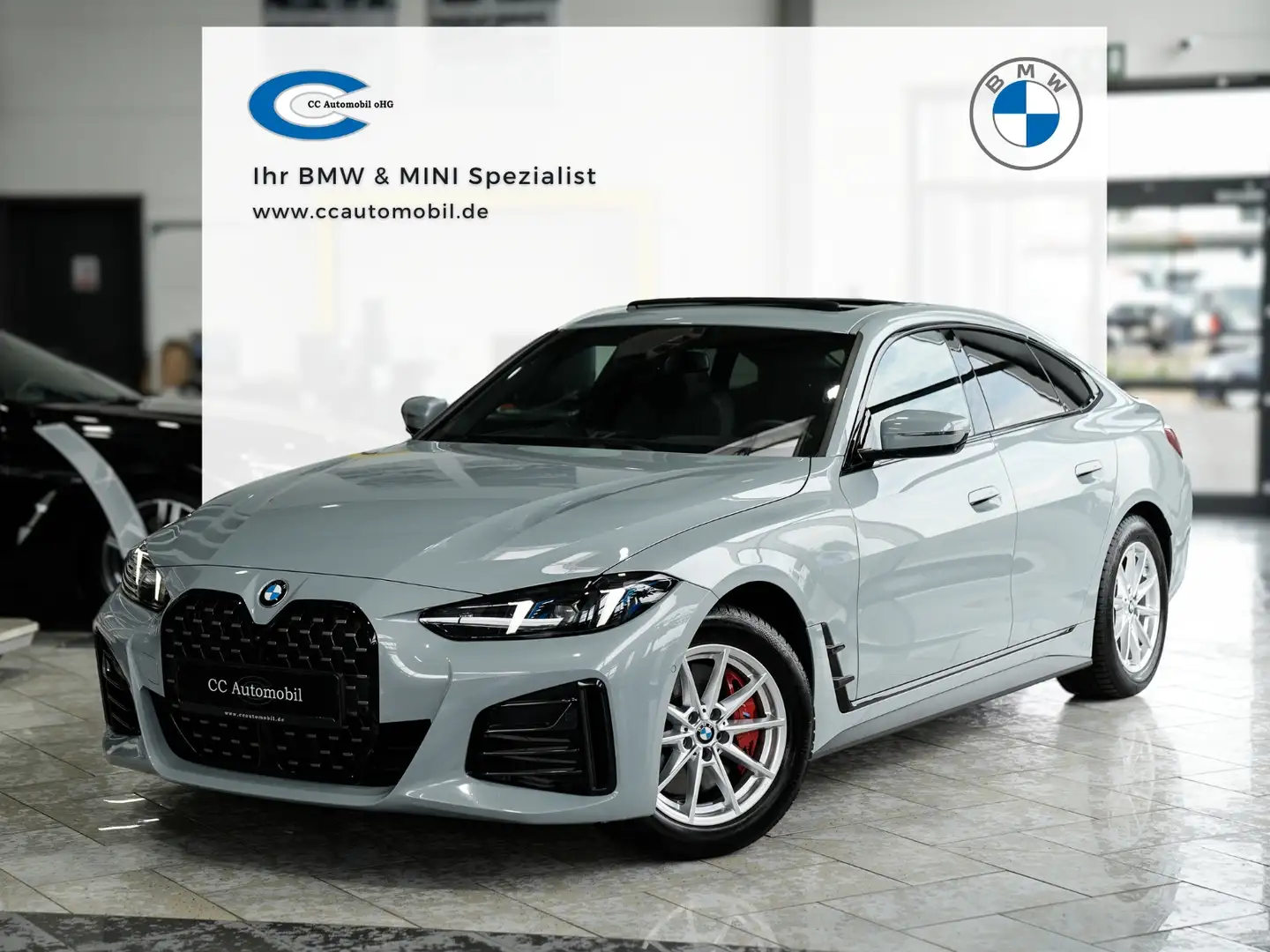 BMW 420 420d Gran Coupe M SPORT PRO Glasdach 360K Leder Grijs - 1