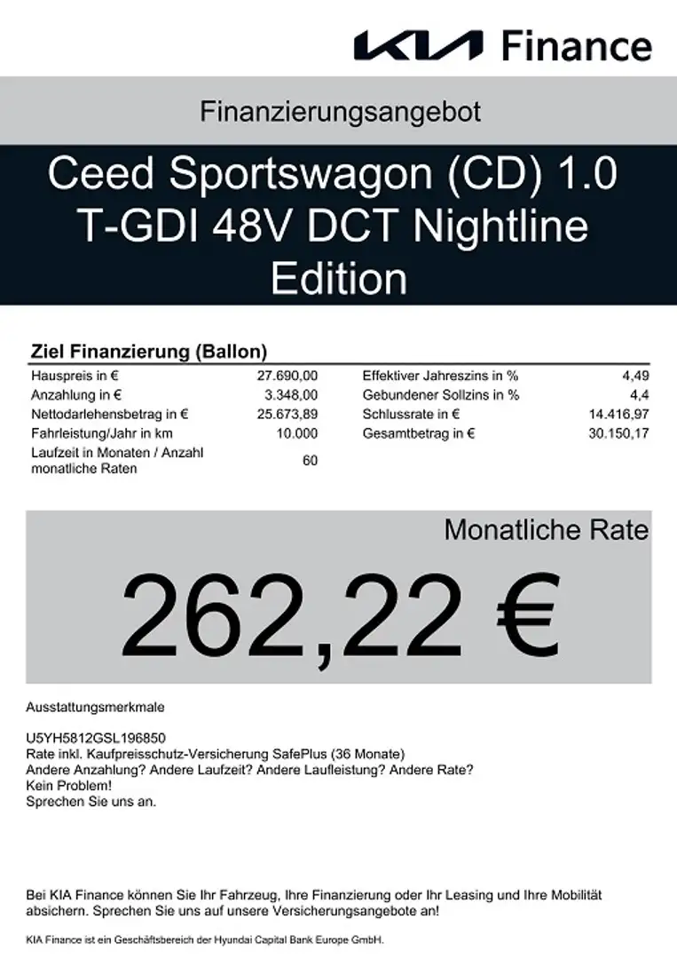 Kia Ceed SW / cee'd SW 1.0T 48V DCT 100 NIGHTLINE STD Grigio - 2