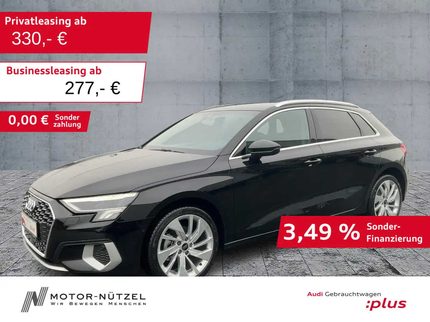 Audi A3 35 TDI S-TR ADVANCED LED+NAV+AHK+18 Schwarz - 1