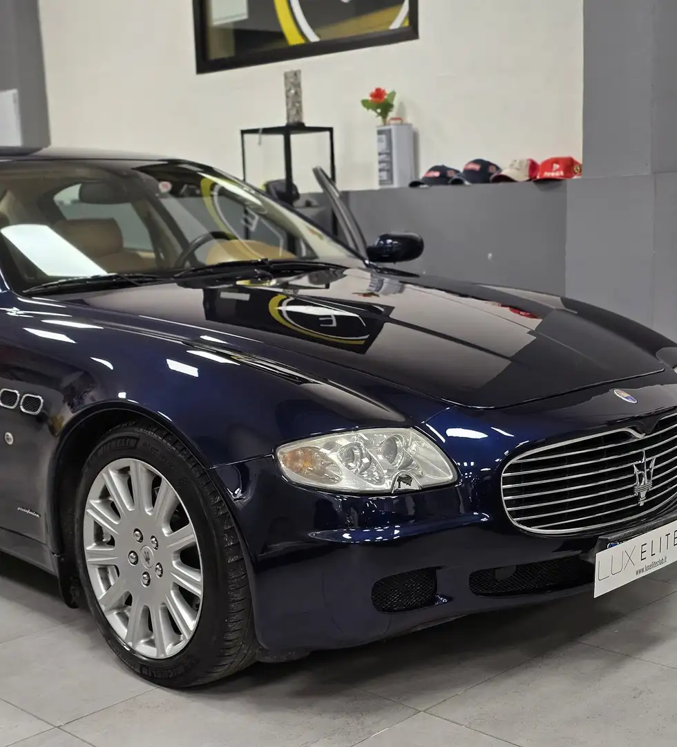 Maserati Quattroporte 4.2 BLU NETTUNO_FULL OPT_ ASI_TETTO_VETRI BLINDATI Синій - 2