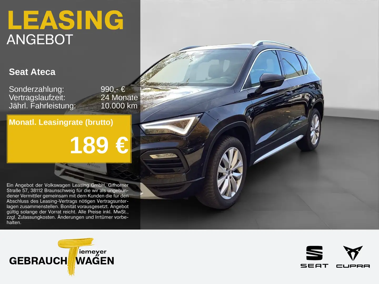SEAT Ateca 1.5 TSI DSG X-PERIENCE SIDE-ASSIST PARKLEN Schwarz - 1