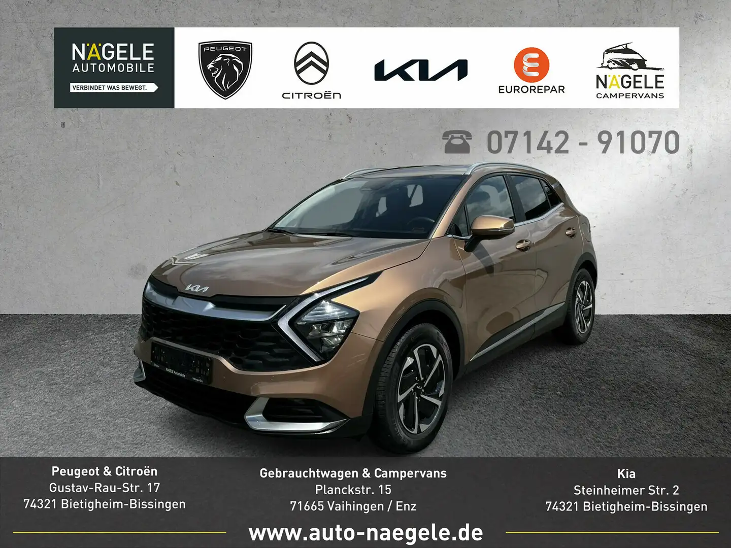 Kia Sportage Sportage 1.6 T-GDI Automatik Vision+Navi+LED  eFH. Or - 1
