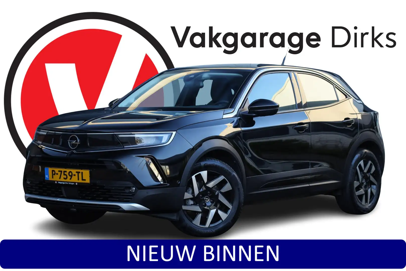 Opel Mokka-E Elegance 50-kWh 11kw bl. ✅ LED ✅ ACC ✅ Camera Zwart - 1