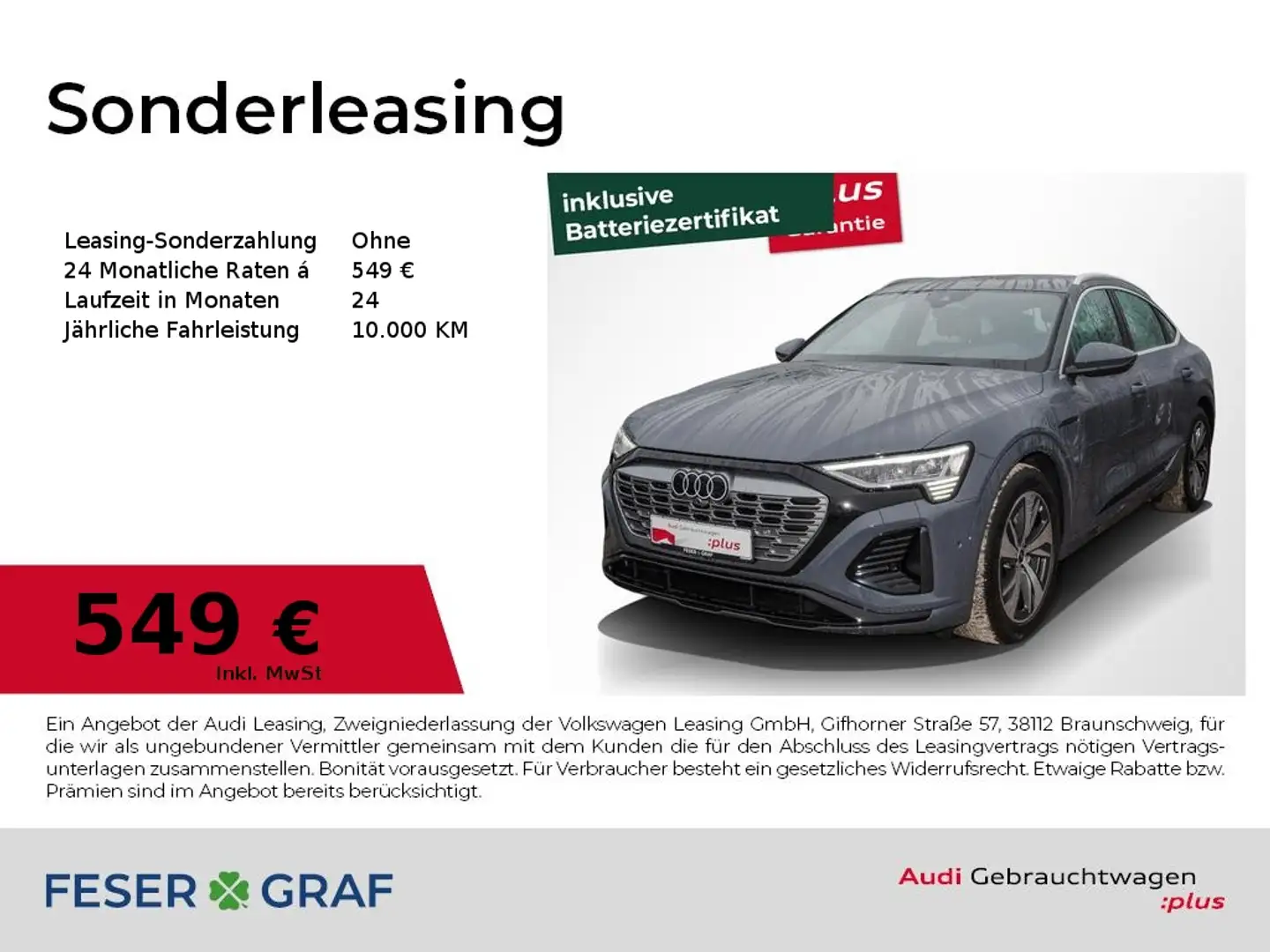 Audi Q8 Sportback 55 e-tron S line /Matrix/AHK/HuD/ACC Gris - 1