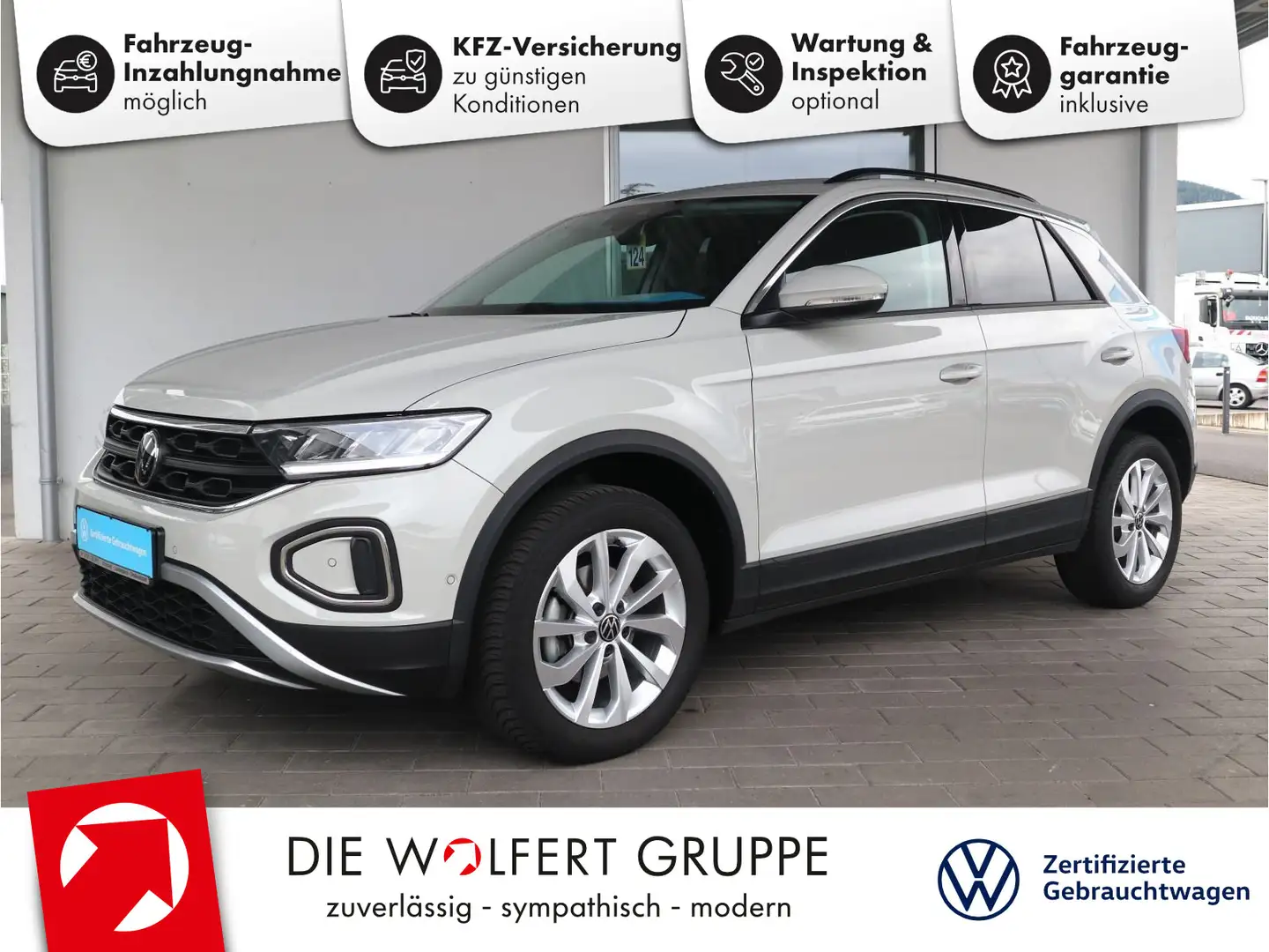 Volkswagen T-Roc 1.5 TSI DSG Life AHK NAVI DISCOVER CAR PLA Grijs - 1