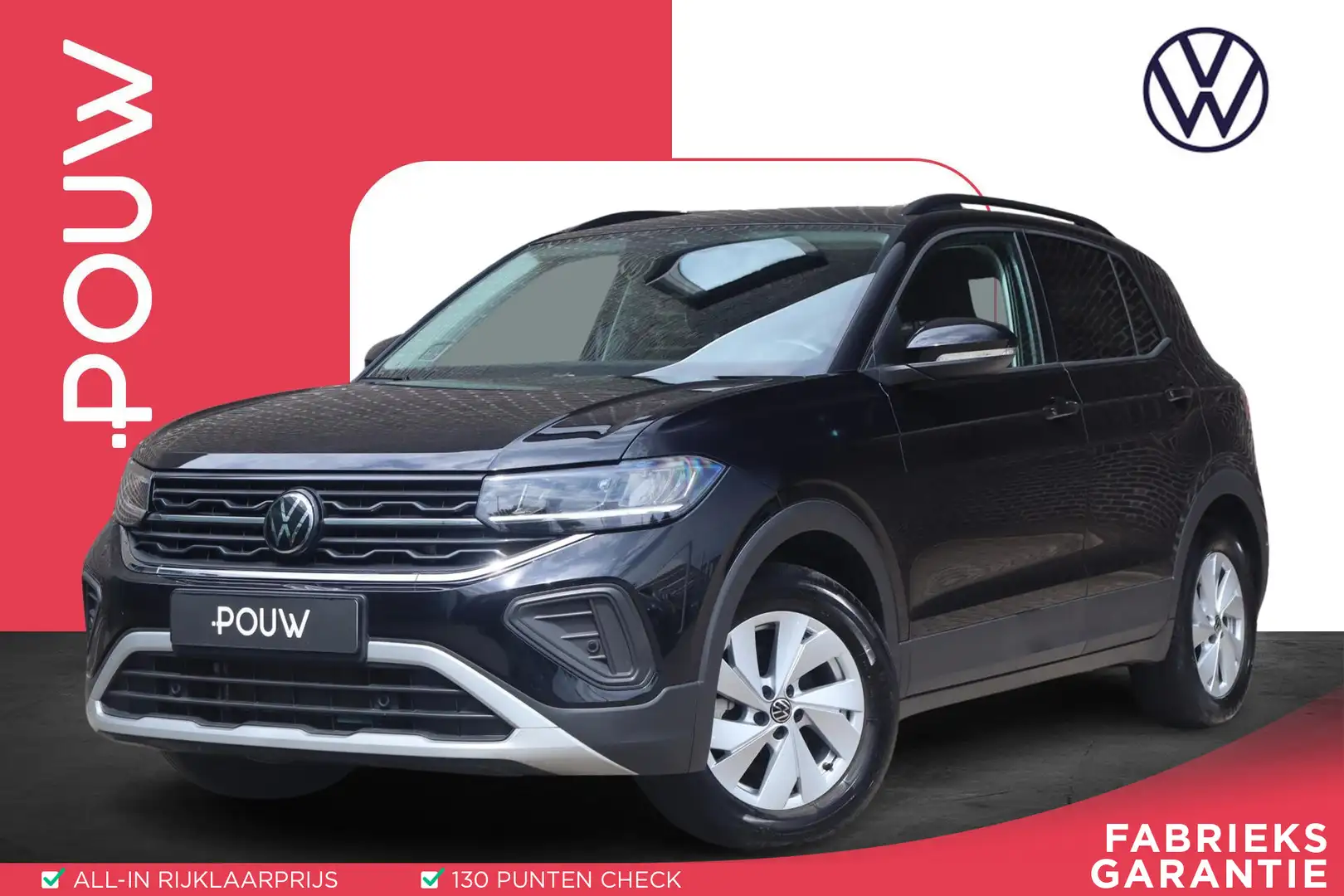 Volkswagen T-Cross 1.0 TSI 115pk DSG Life Edition |  App Connect Navi Zwart - 1