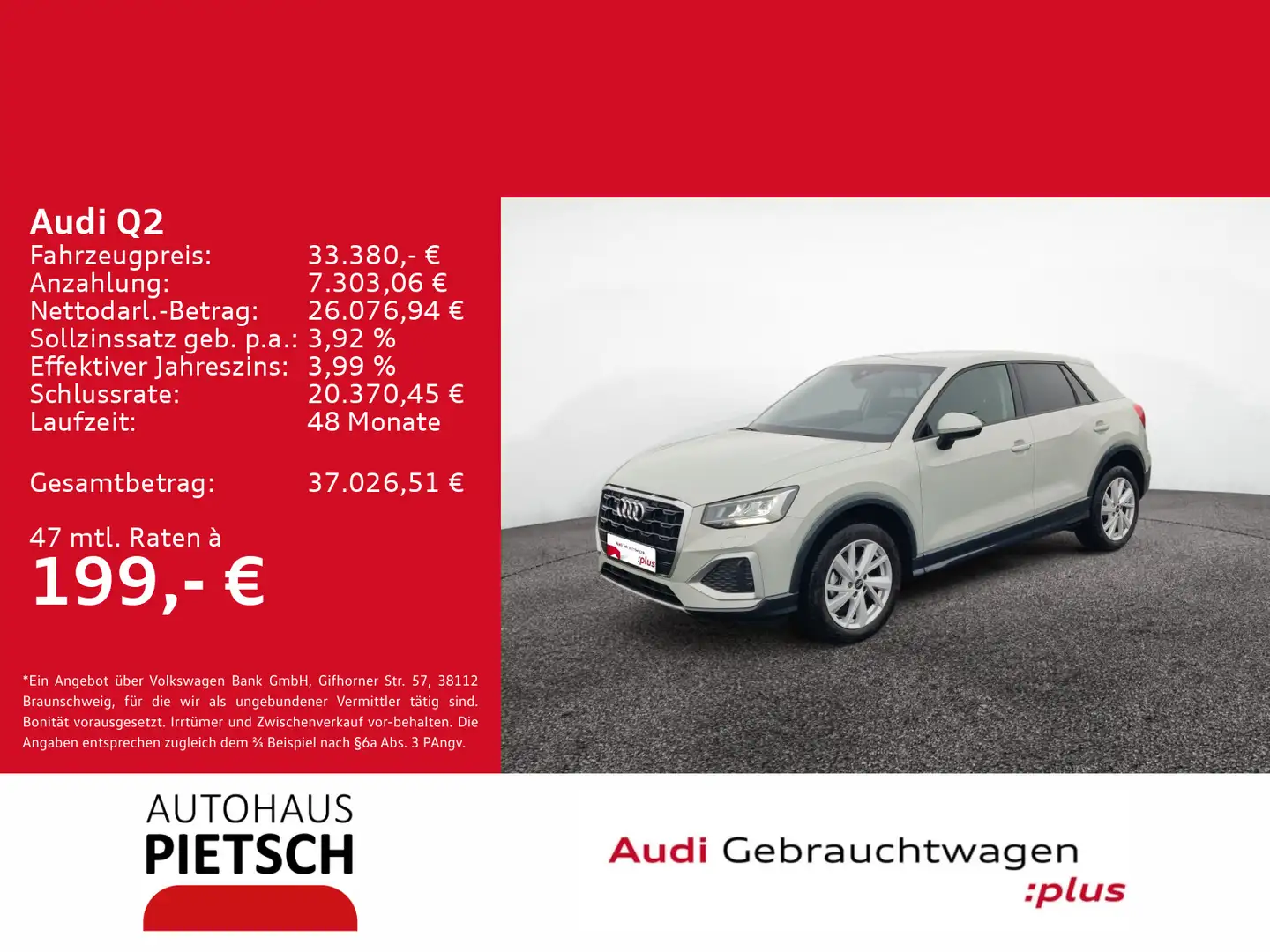 Audi Q2 35 TFSI advanced S-tronic Silber - 1