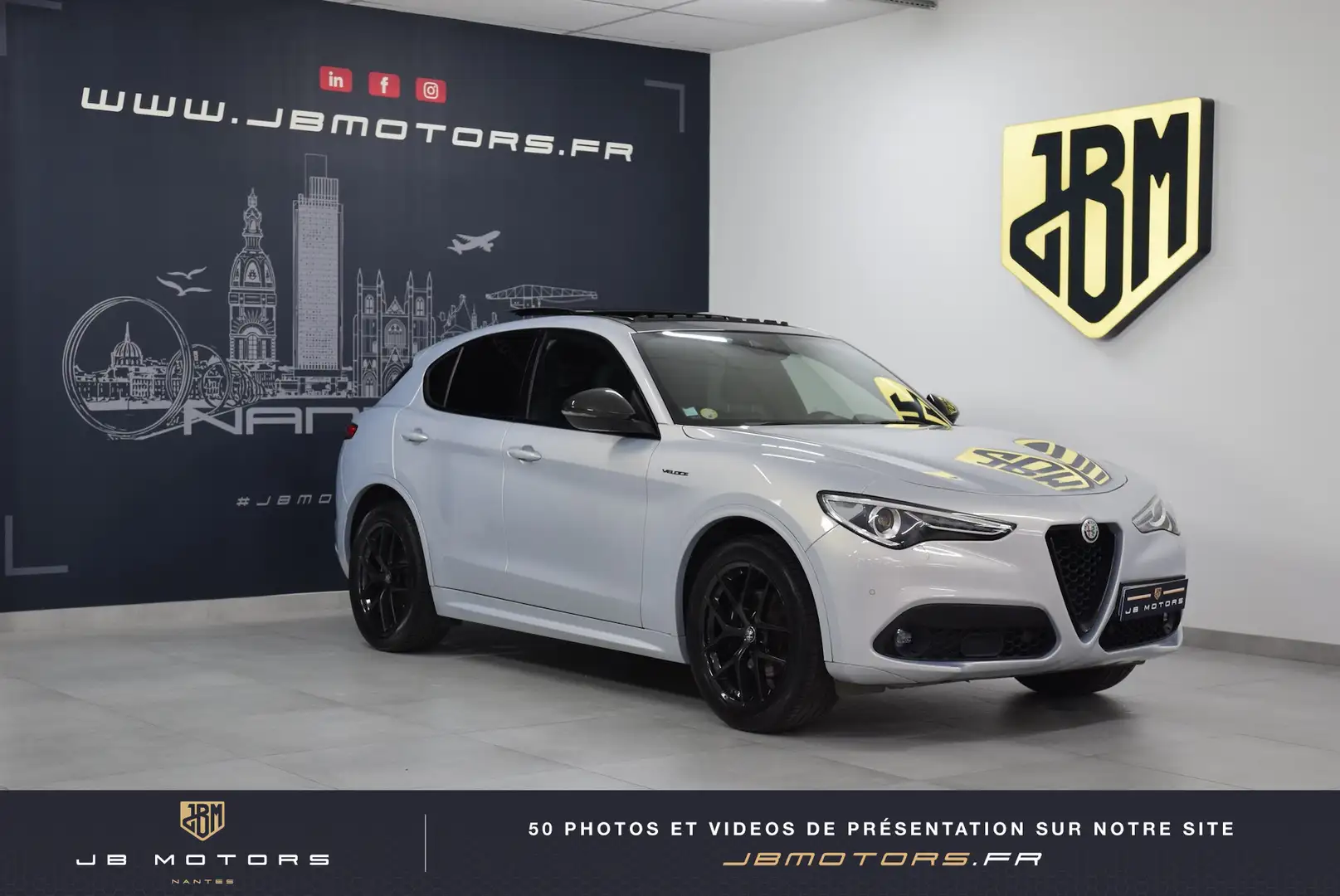 Alfa Romeo Stelvio 2.2 210 ch Q4 AT8 Veloce Gris - 1