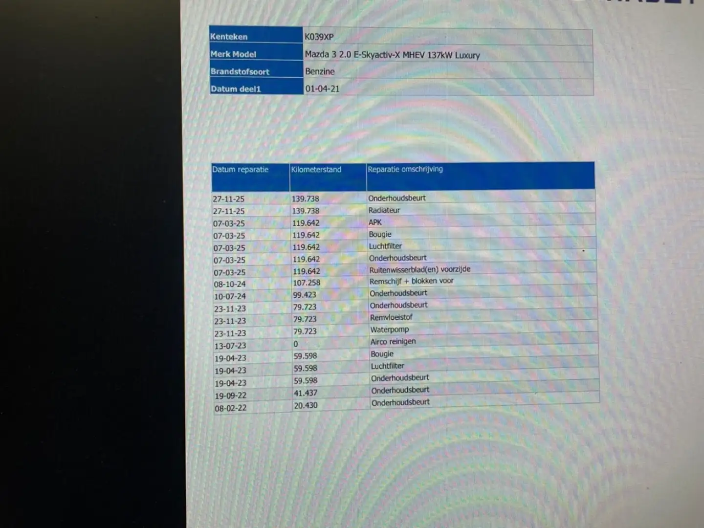 Mazda 3 2.0 e-SkyActiv-X M Hybrid 186 Luxury - Carplay, Da Blanc - 2