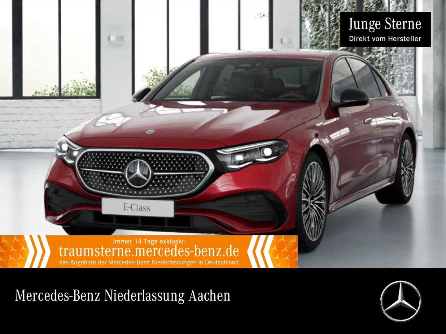 Mercedes-Benz E 300 e Hybrid AMG 360° Distr. AHK Night Totwinkel Rot - 1