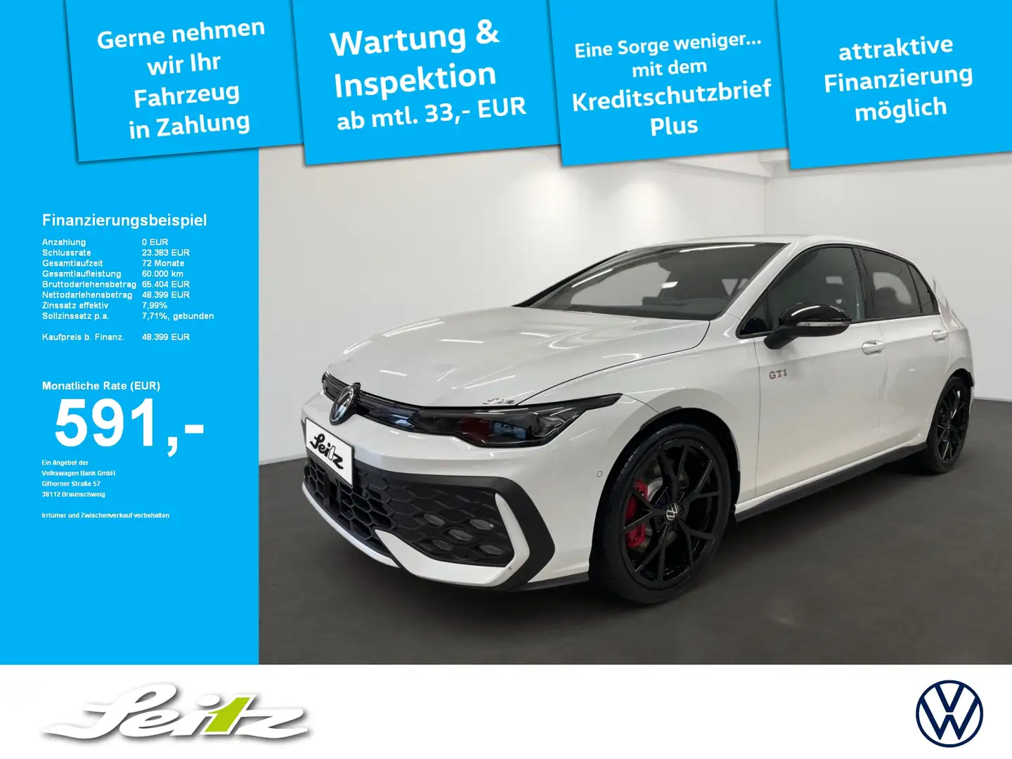 Volkswagen Golf VIII 2.0 TSI GTI *NAVI*KAMERA*SITZH* Blanc - 1