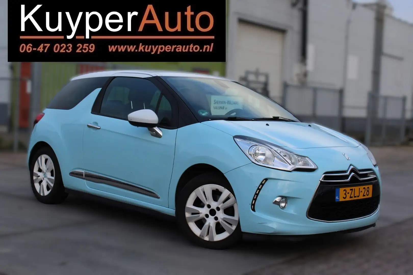 Citroen DS3 1.6 VTi So Chic automaat leder navi parkeersensore Bleu - 2
