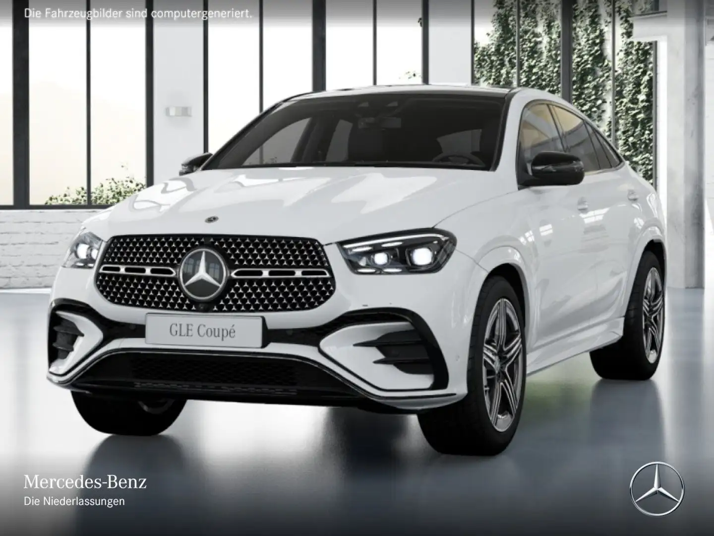 Mercedes-Benz GLE 450 d Coupé 4M AMG+NIGHT+PANO+360+AHK+SPUR+9G Weiß - 2