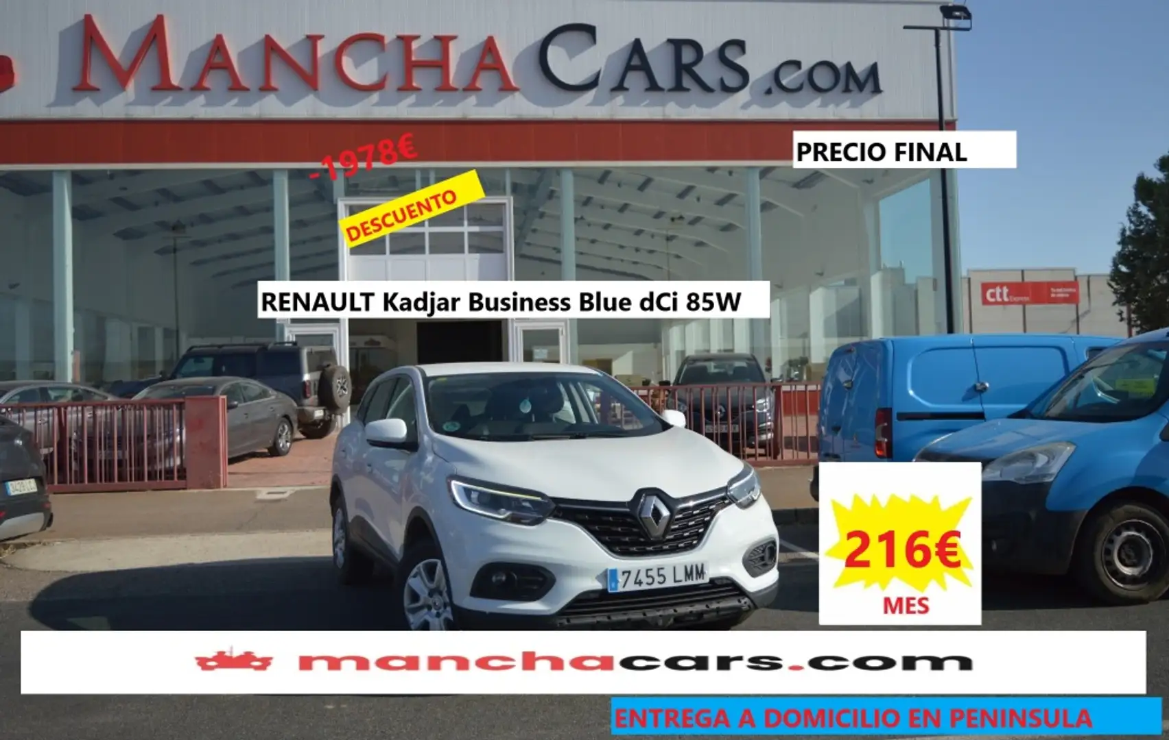Renault Kadjar 1.5dCi Blue Business 85kW Blanco - 1