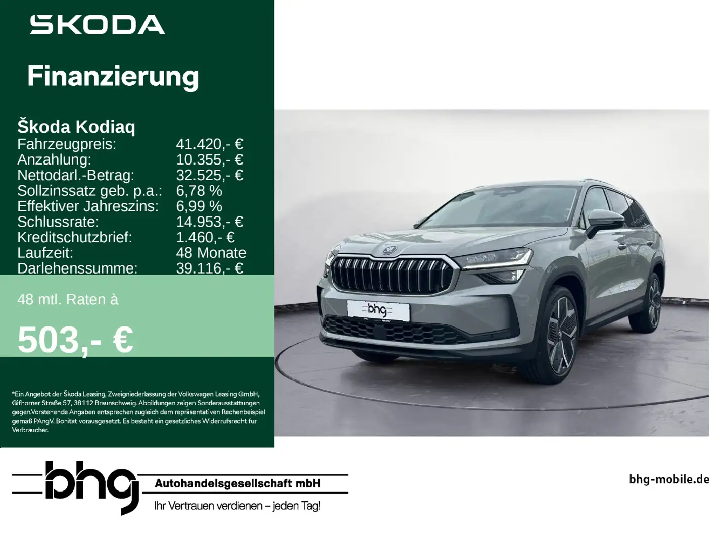 Skoda Kodiaq 1.5 TSI DSG Selection Grau - 1