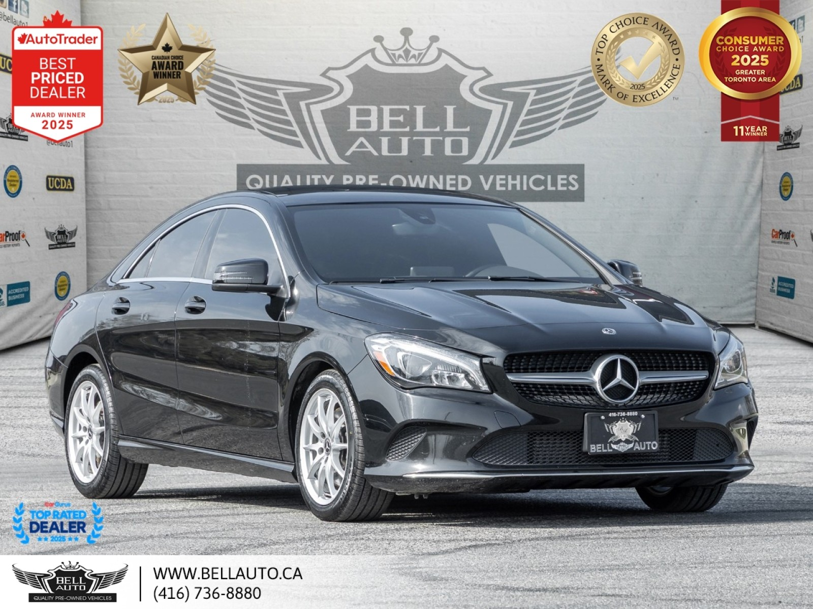 2018 Mercedes-Benz CLA 250 | PRMPKG | HP LED | NAVI | B.CAM | PANO | NOAC