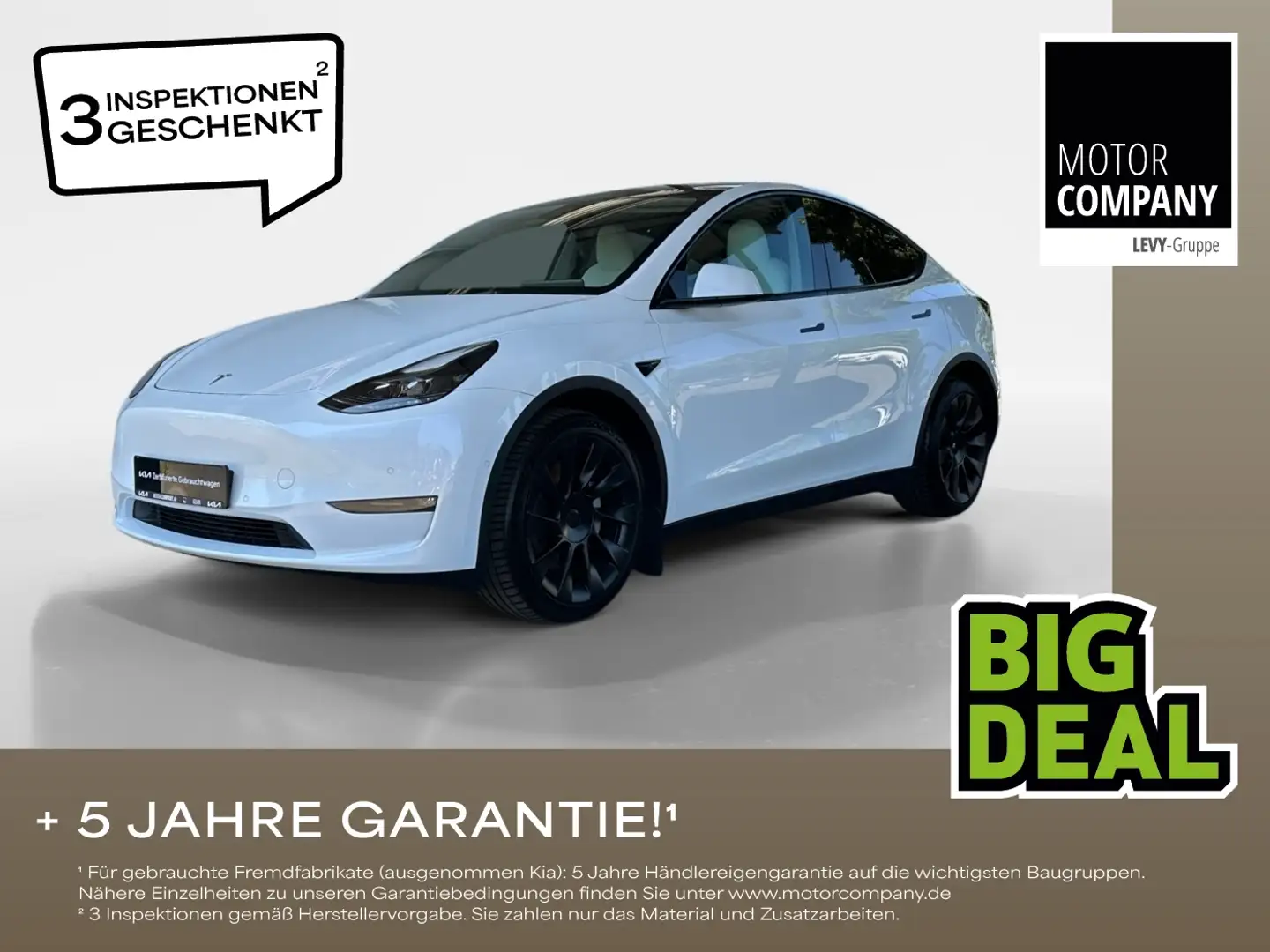 Tesla Model Y Maximale Reichweite Long Range +Allrad++ Weiß - 1