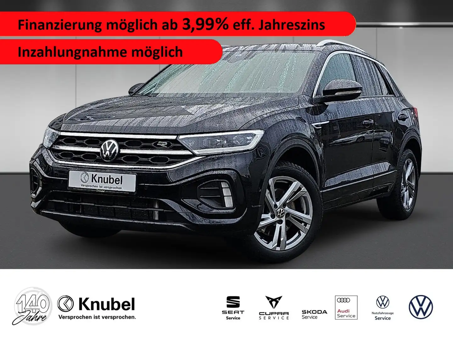 Volkswagen T-Roc R-Line 2.0 TDI DSG AHK LED Navi ACC Massage Negro - 1