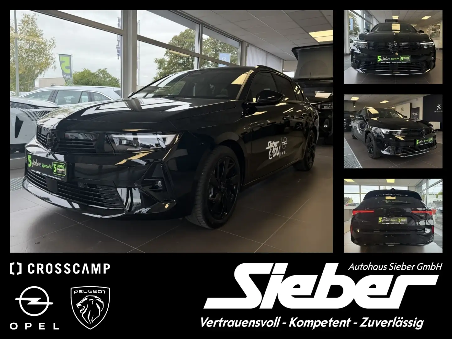 Opel Astra L Sports Tourer 1.2 Turbo GS 2xKlima 360 Schwarz - 1
