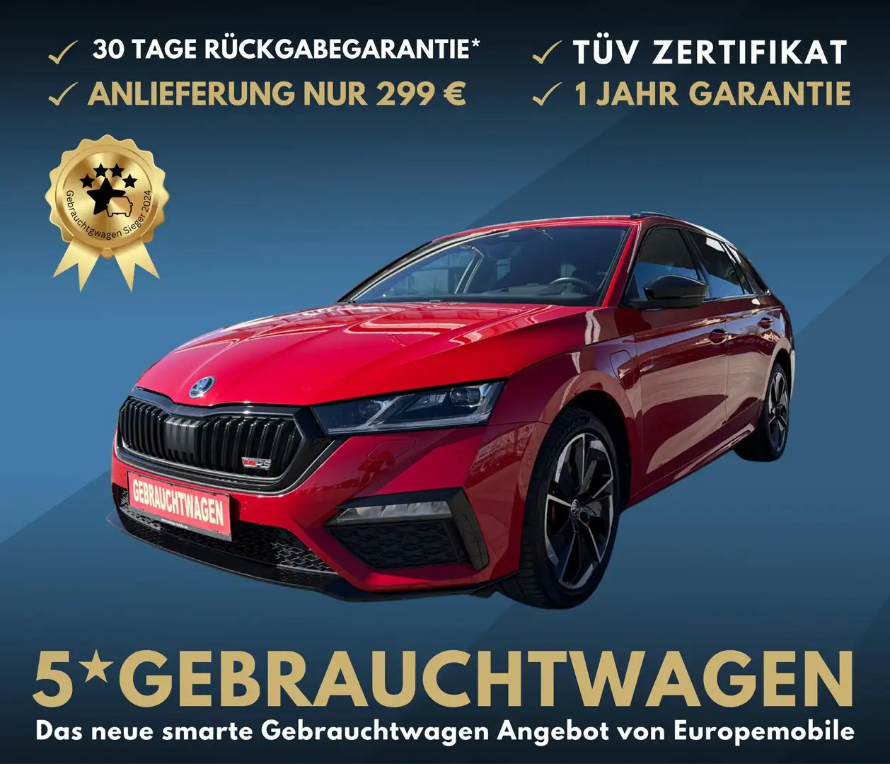 Skoda Octavia Combi RS iV (D4) 1.4 TSI Plug-in Hybrid DSG 245... Red - 1