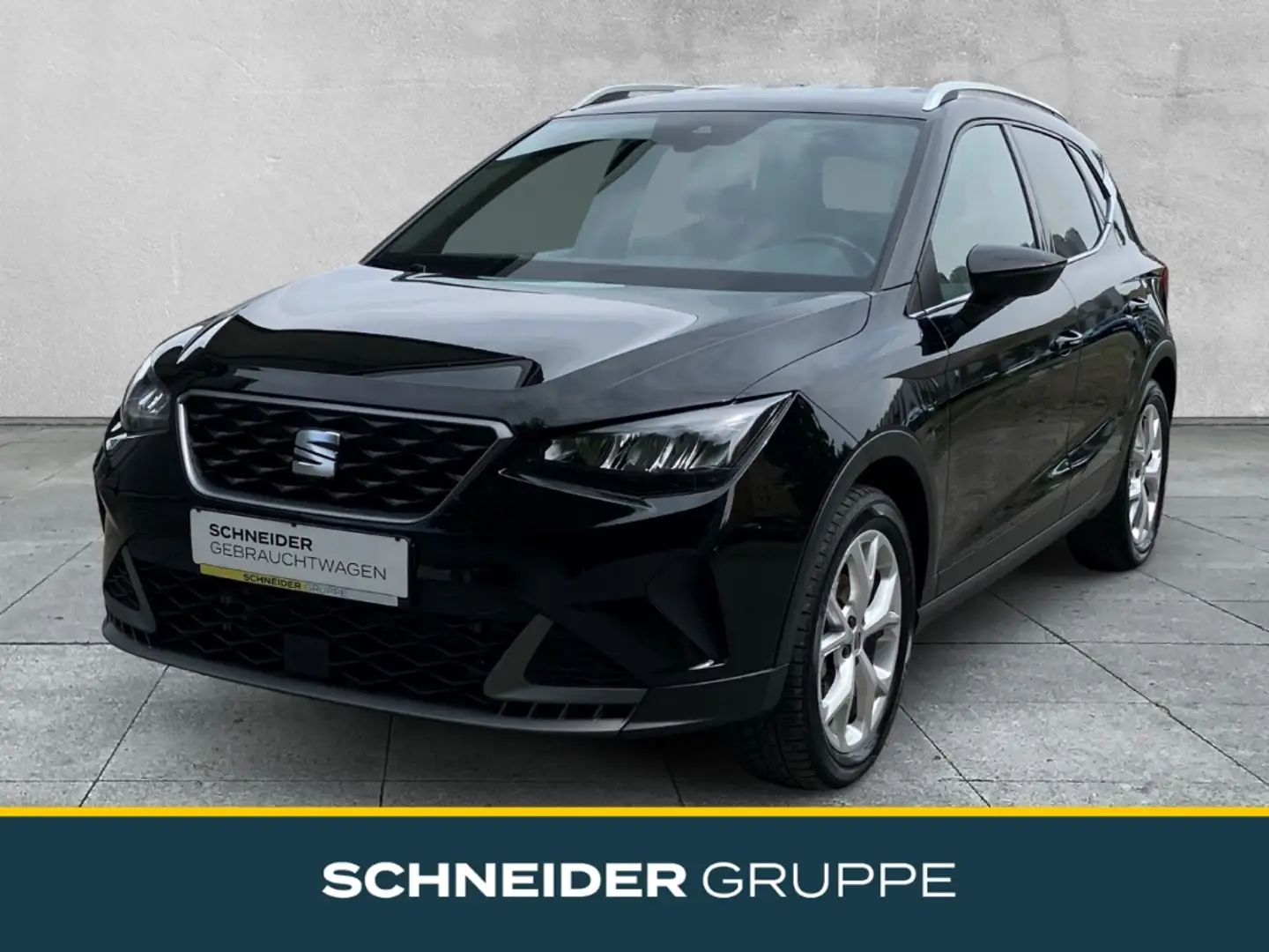 SEAT Arona 1.0 TSI FR LED+NAVI+SHZ+FULL-LINK+ACC+PDC Schwarz - 1