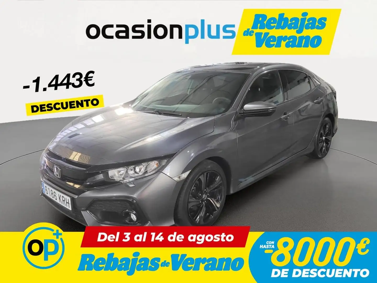 Honda Civic 1.0 VTEC Turbo Elegance Navi Gris - 1