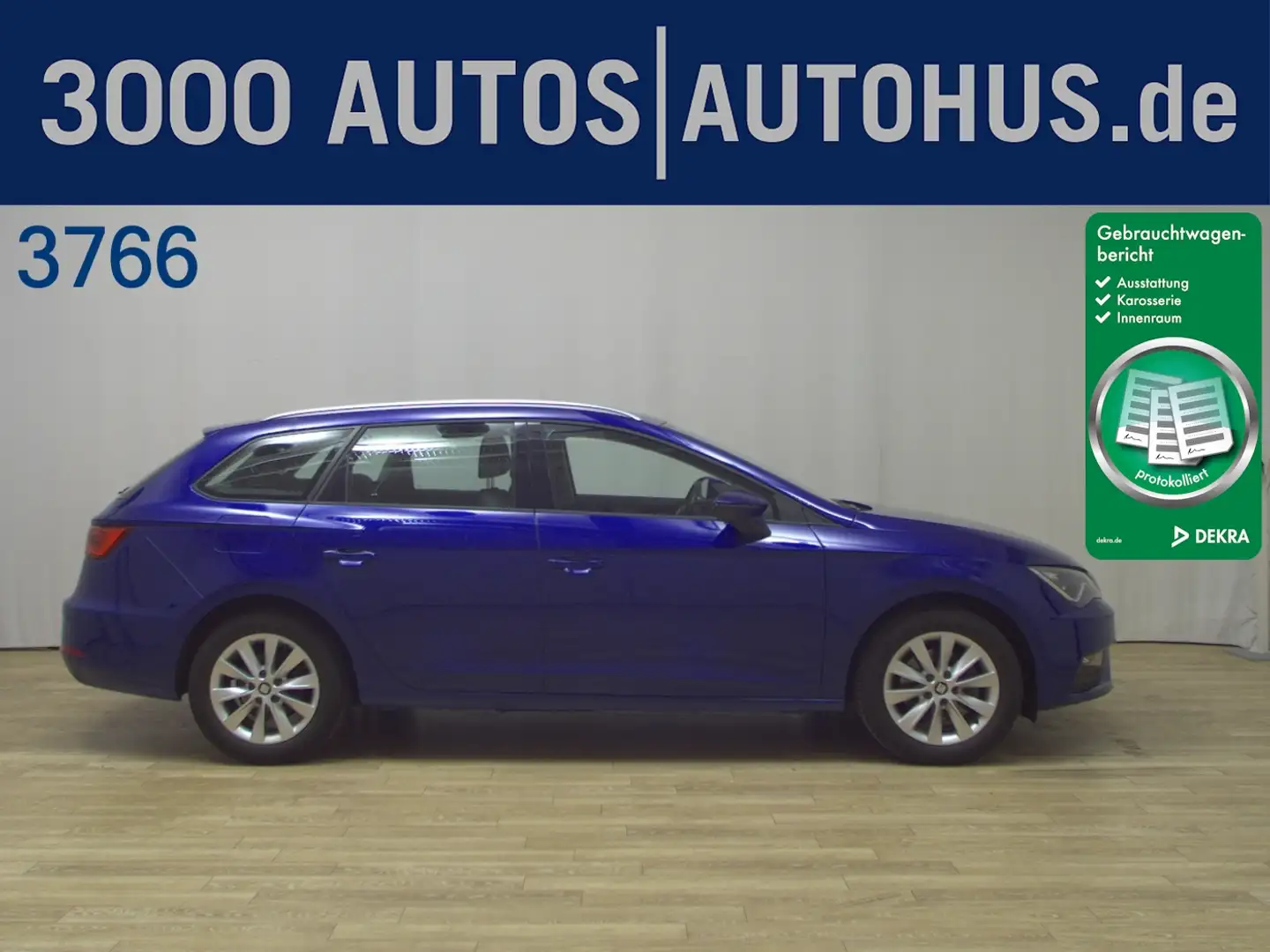 SEAT Leon 1.5 TGI ST Style Navi LED Sound AUT SHZ LM Bleu - 1
