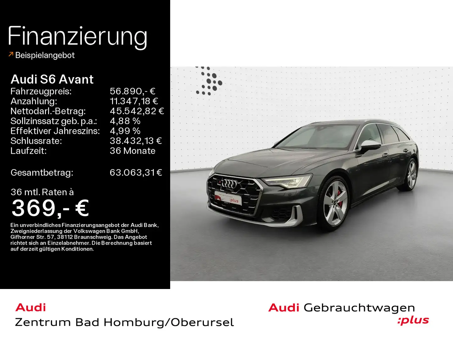 Audi S6 3.0 TDI quattro*Navi*LED*Alu*PDC*Virtua Grau - 1
