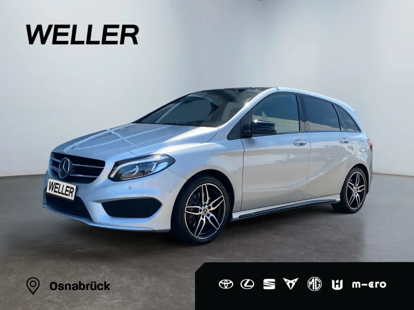 Mercedes-Benz B 220 4M 7G Peak AMG *Distronic*Night**Standhz*CAM* Zilver - 1