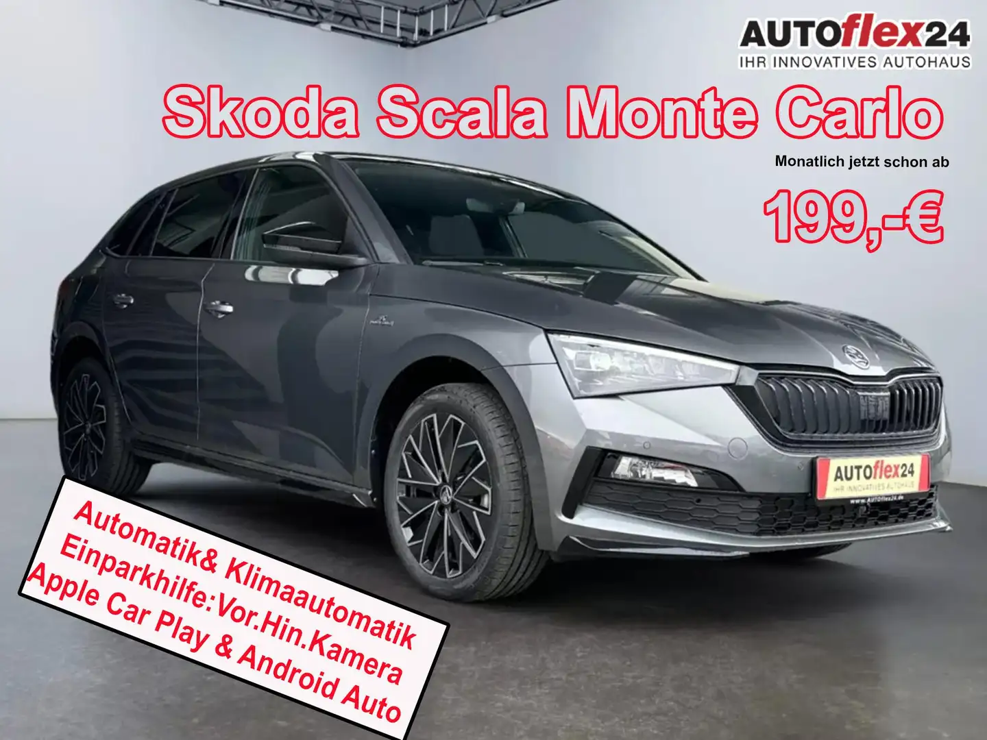 Skoda Scala Monte Carlo 1,5 TSI DSG Klimaa/LED/Panor/Bolero... Grey - 1