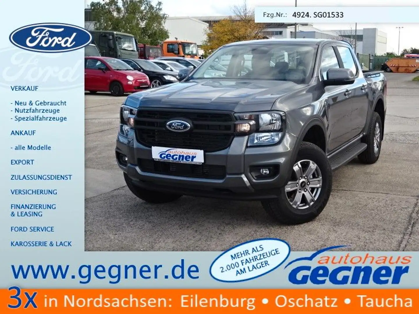 Ford Ranger 2.0L XLT DoKa 4x4 AT AHK Stndhz WiPa Grau - 1