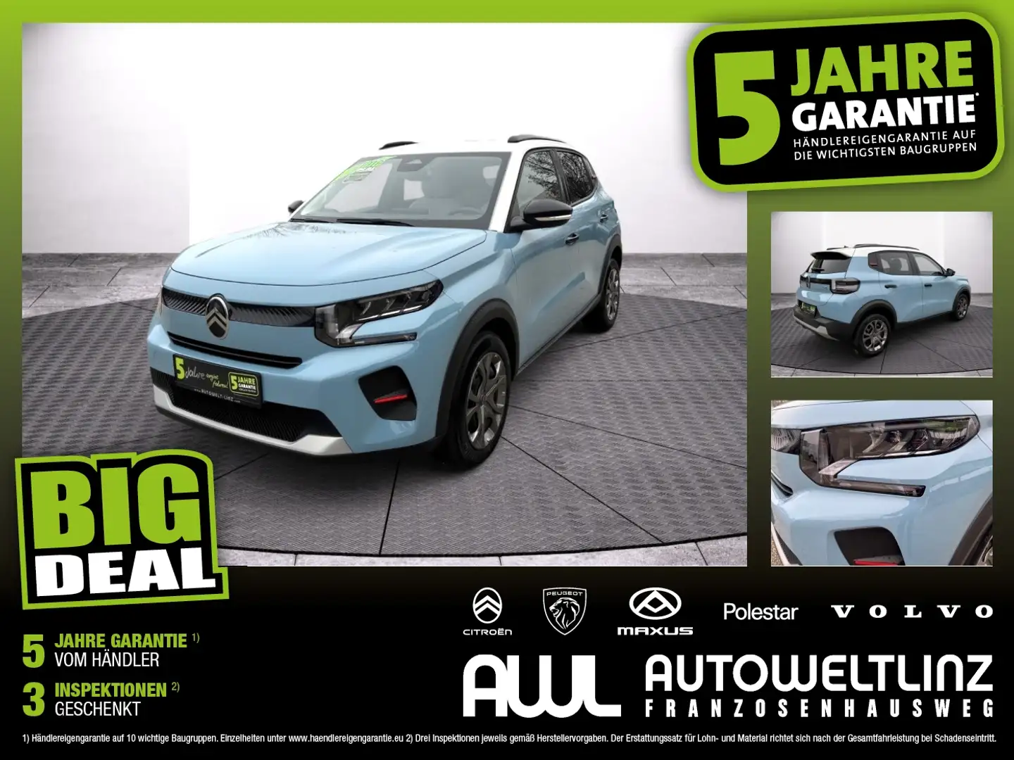 Citroen C3 Turbo 100 MAX LED+Navi+Kamera Blau - 1