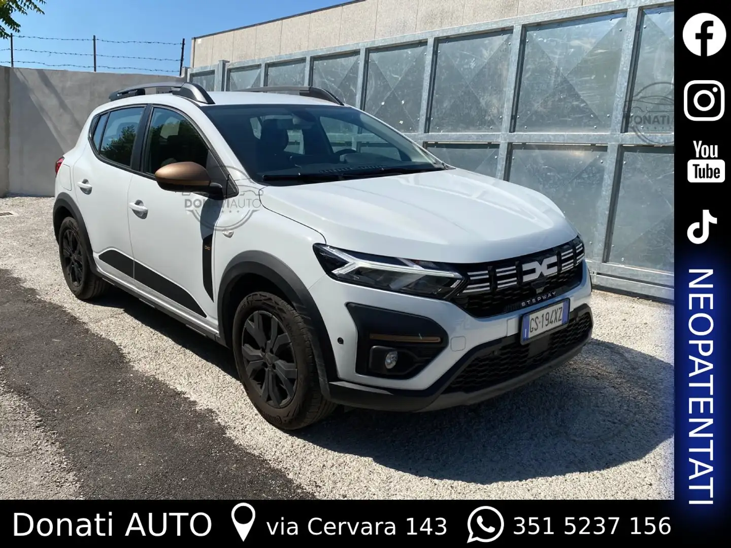 Dacia Sandero Stepway III 101cv GPL Benzina Manuale Retrocamera Bianco - 1