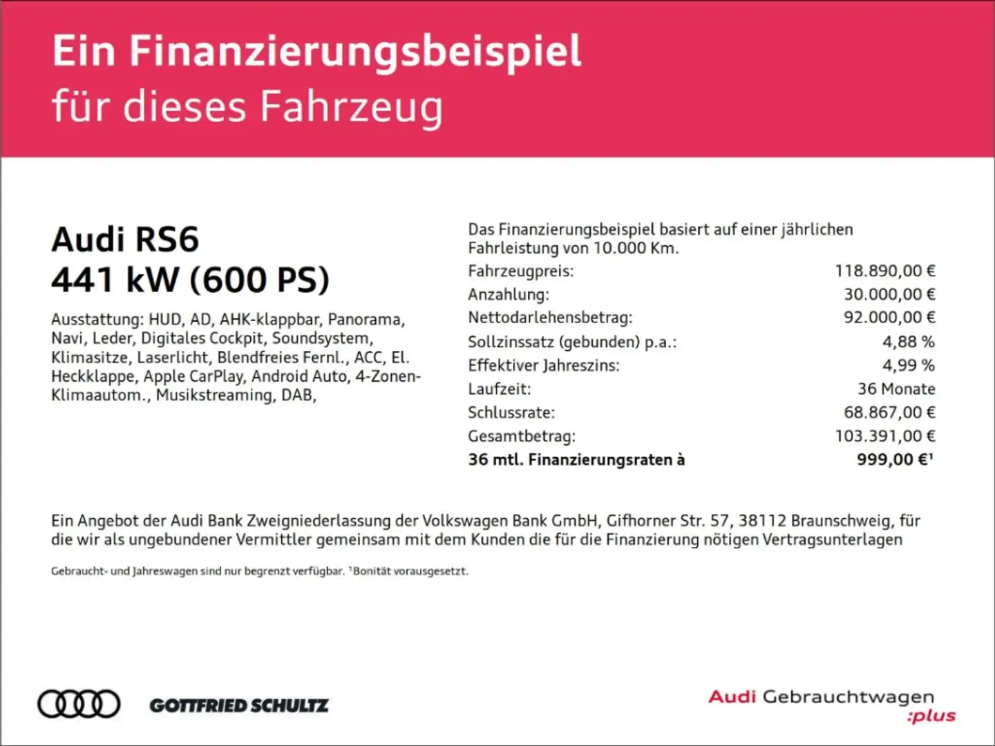 Audi RS6 Avant 4.0 TFSI quattro ACC B&O KERAMIK PANO ZOLL Schwarz - 2