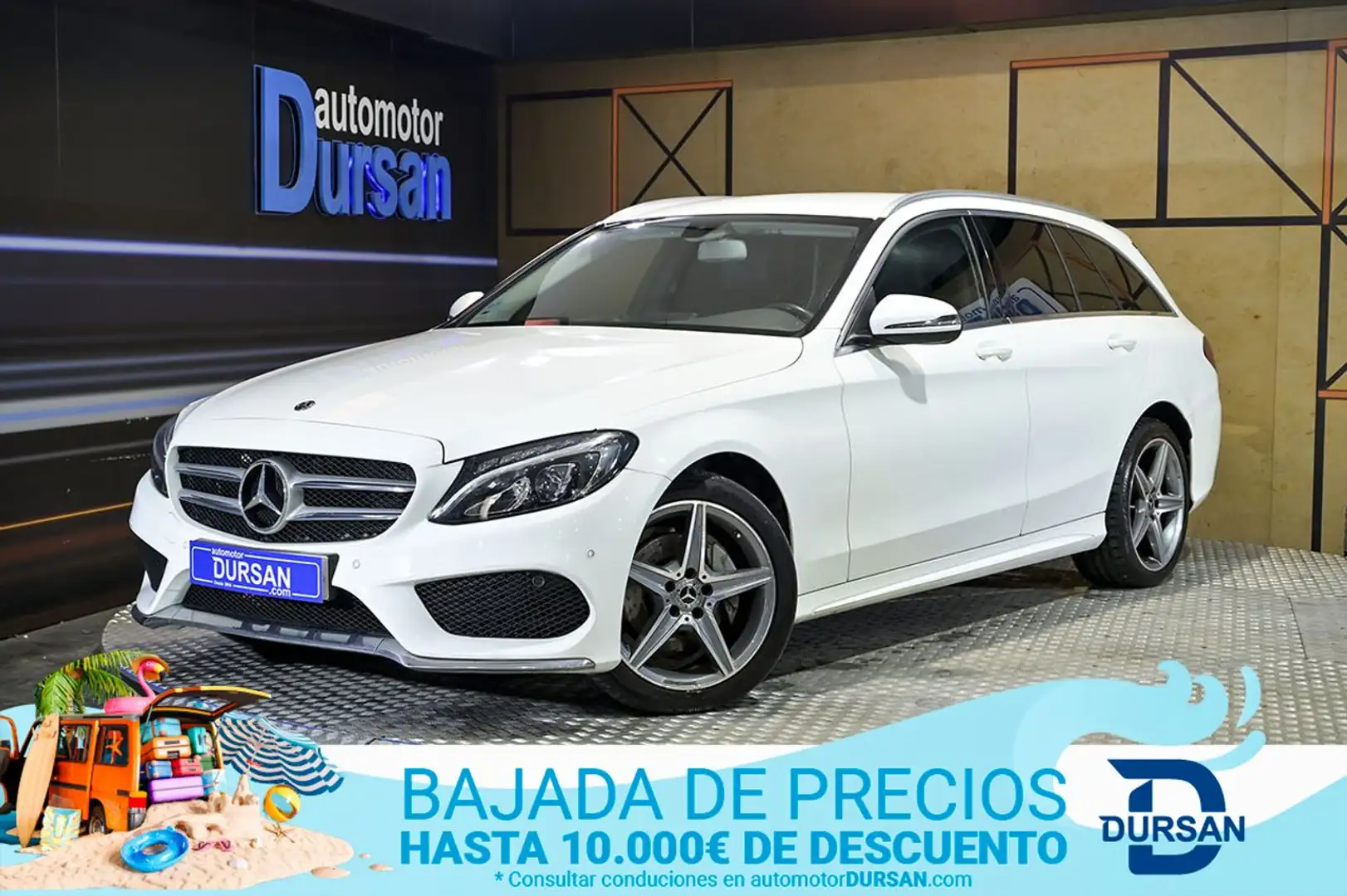 Mercedes-Benz C 220 Estate 220CDI BE Elegance Aut. Blanco - 1