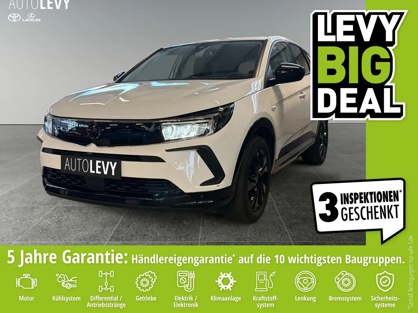 Opel Grandland 1.5 D GS Line +Navi+SitzHeiz.+CarPlay+ Weiß - 1