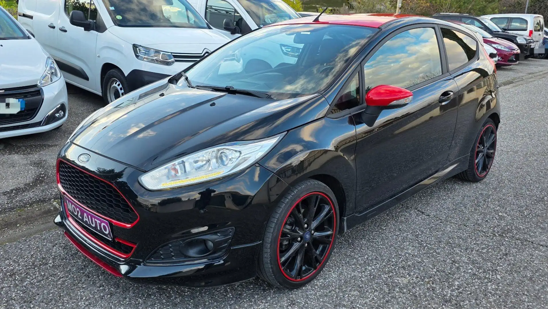 Ford Fiesta VI ST LINE BLACK EDITION 140CH 2017 GPS REG CLIM TEL... Noir - 1