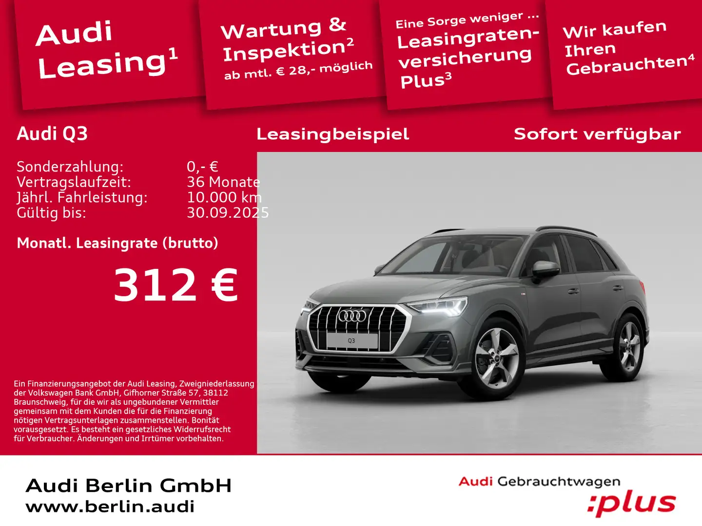 Audi Q3 S line 35 TFSI S tr. Gris - 1