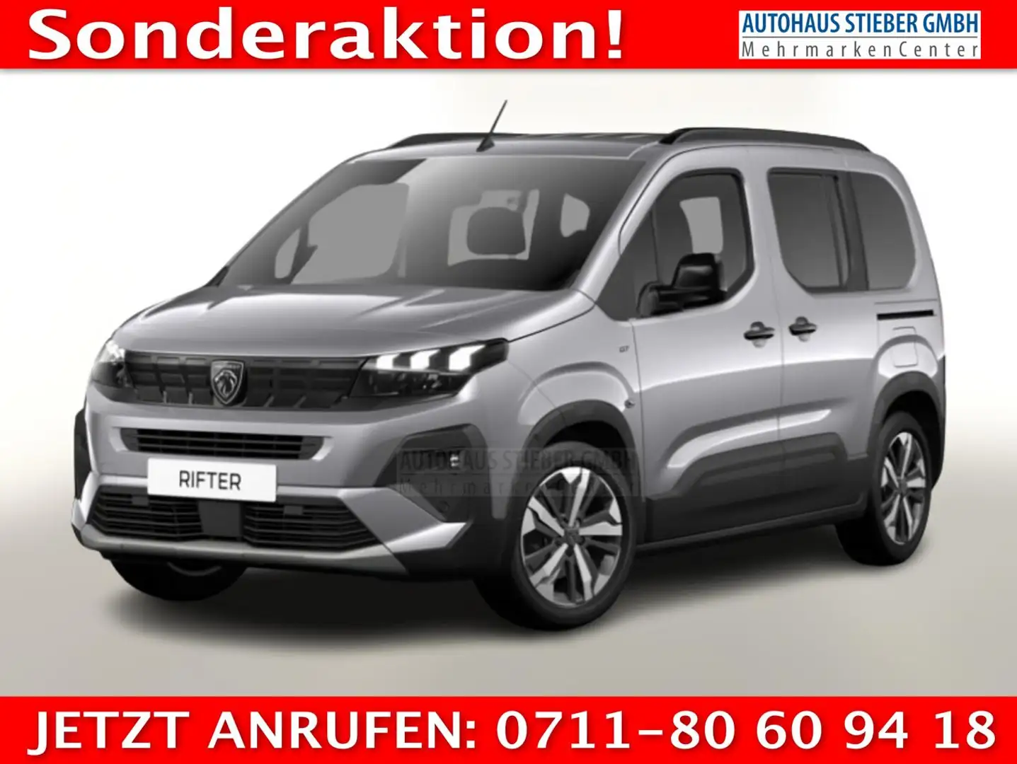 Peugeot Rifter 130 EAT8 GT Keyless Kam ACC 17Z MirrorL 96 kW (... Grau - 1