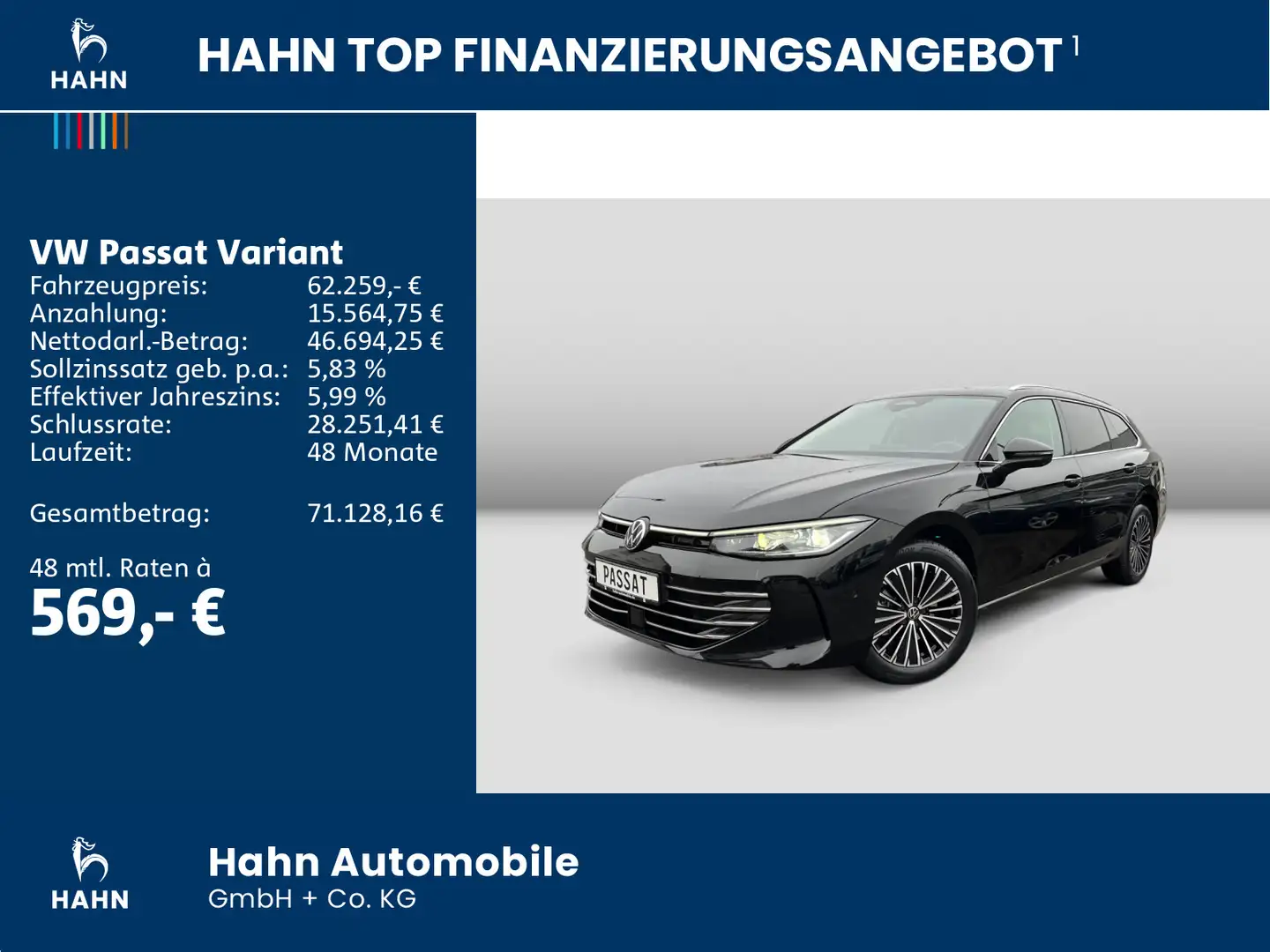 Volkswagen Passat Variant Elegance 2,0TDI DSG Leder DCC HUD Noir - 2