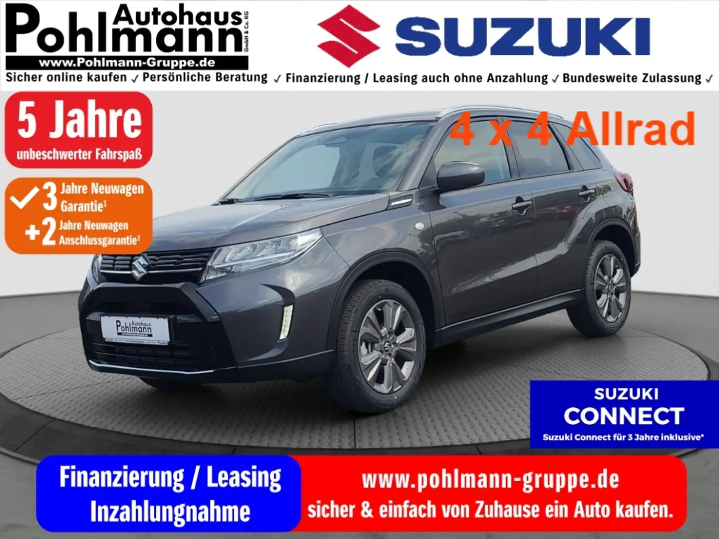 Suzuki Vitara 1.4 HYBRID ALLGRIP Comfort Navi LED Klimaautom DAB Grijs - 1